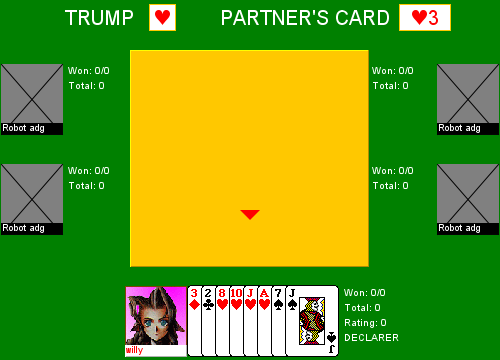 Italian
        Bridge Table Layout